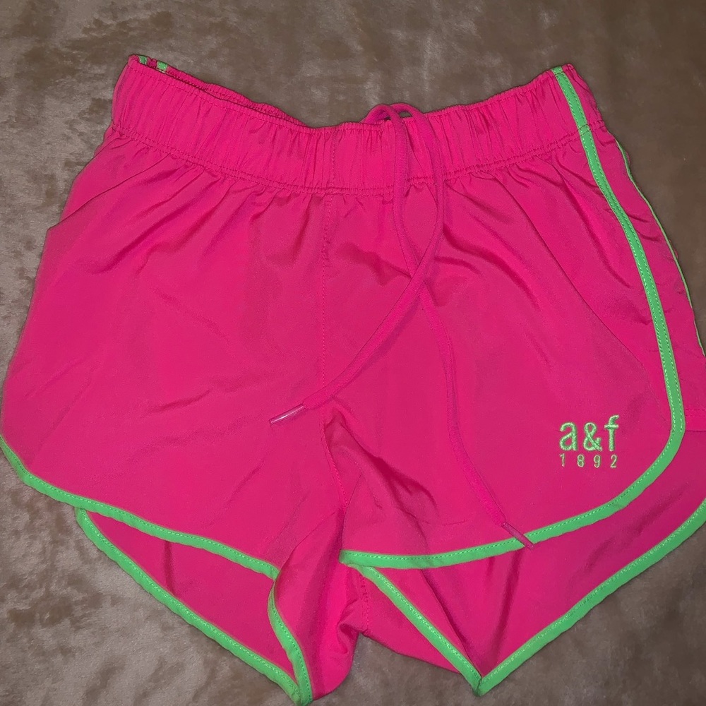 A&F pink shorts